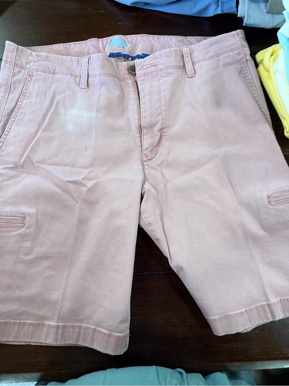 Tommy Bahama Men's Pale Pink Twill Flat Front Shorts